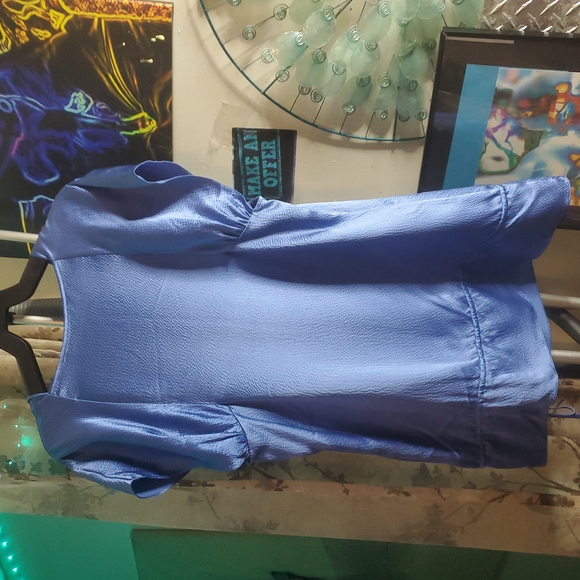 BCBGMAXAZRIA Swoop Neck Silk Blouse - Picture 7 of 9